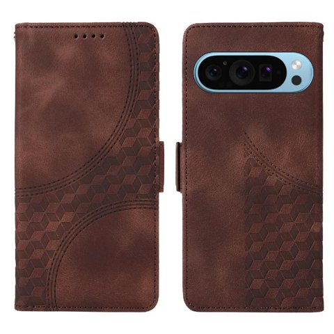 Carcasa Foxdock Google Pixel 9 Pro De Cuero Pu, Diseño Acolchado Clásico, Protección Contra Caídas Y Rayones