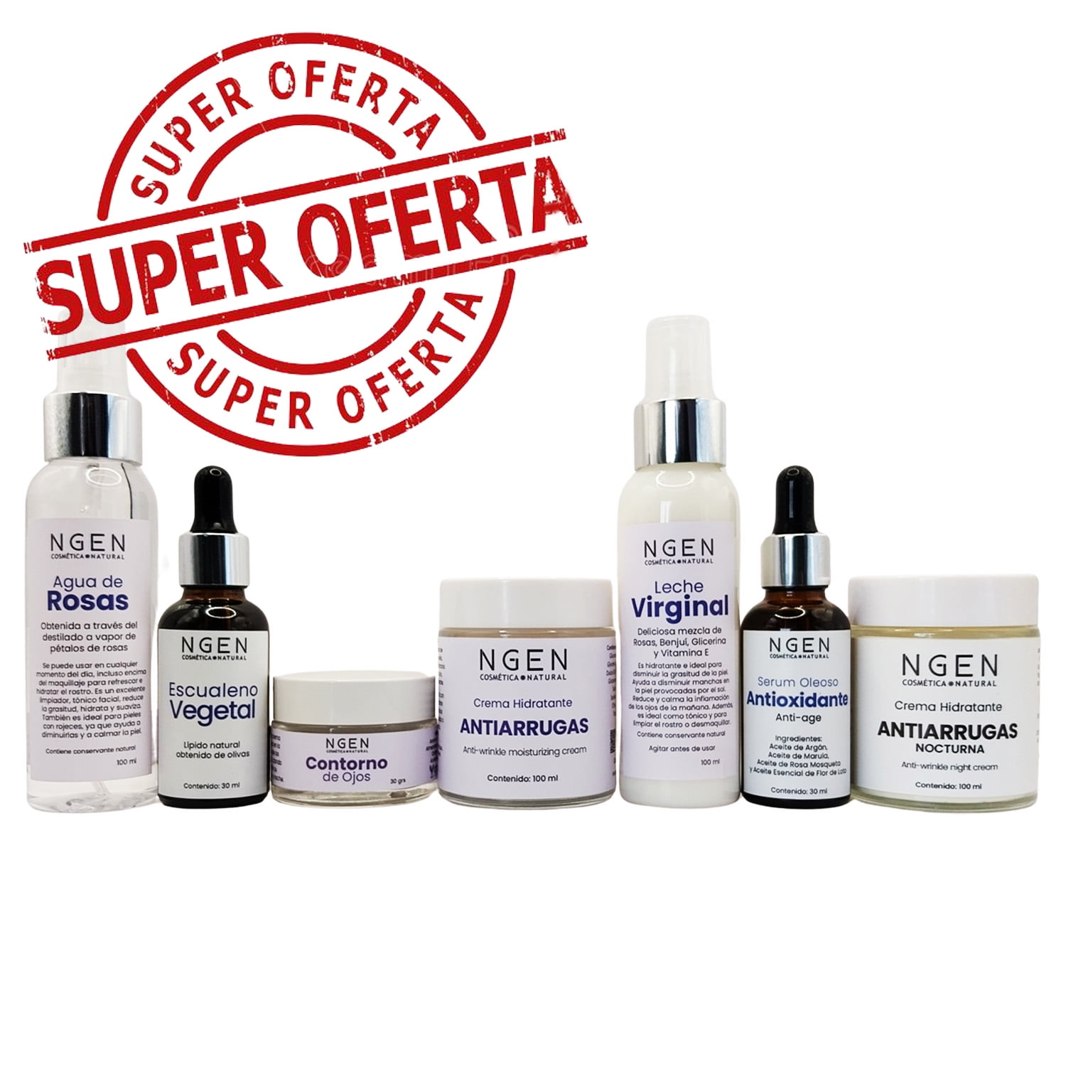 Ngen - Completo Set Facial Skincare Proenvejecimiento Grande