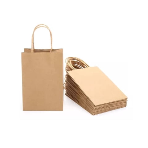 Genérica - Bolsas De Papel Kraft 14X20X8Cm Pack 50 Unidades Marrón