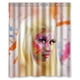 thumbnail image 1 of Cortina de ducha con diseño de Nicki Minaj con cara de chica y música, juego de cortinas de baño con ganchos, tamaño 60 x 72 pulgadas, 1 of 3