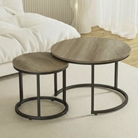 Mesas De Centro Anidadas Madera Oscura Venhoouse