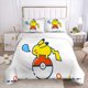 thumbnail image 1 of Pokemon Pikachu Quilt Cover 3D Cartoon Printed Bedding Bed Spead Child Kid Bedroom Bed Duvet Cover Bedclothes Set Bed Sheets, 1 of 5