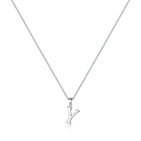 Collar Heshpaws S925 Sterling Silver Inicial Personalizable Plata