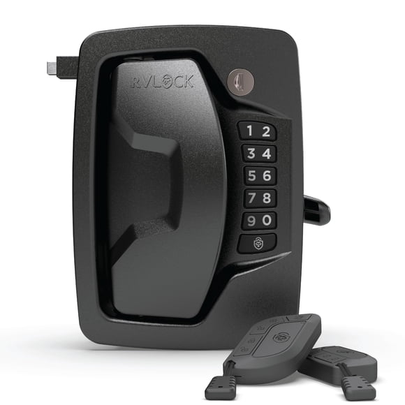 Cerradura para puerta de autocaravana RVLock Atlas sin llave con teclado y control remoto