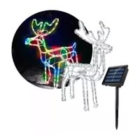 Click Ventas - Reno Navideño Luz Led Solar Decorativo 90Cm Multicolor