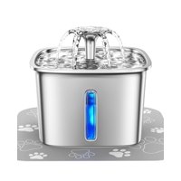 Fuente De Agua Cat Veken De Acero Inoxidable De 2,8 L Con Filtros