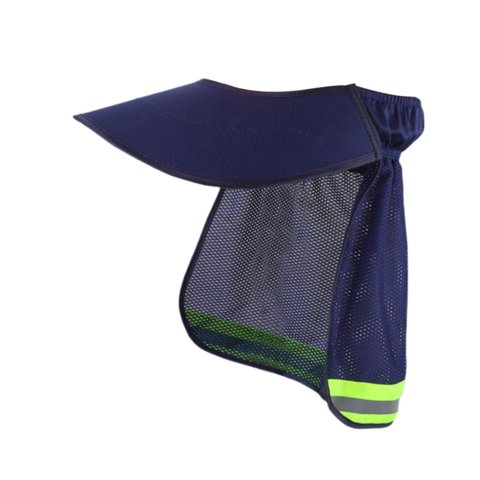 Ioensy - Casco De Seguridad Con Ala Ancha, Parasol, Transpirable, Para Actividades Al Aire Libre, Protector De Cuello, Color Azul Y Negro
