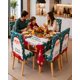 thumbnail image 1 of Set de Comedor de 7 Piezas Mantel y Fundas Navideñas para Sillas, 1 of 6