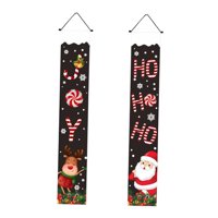 Bothyi - Banners De Navidad Al Aire Libre Cartel De Porche Cartel Colgante Banners Para Decoración De Pared Estilo F