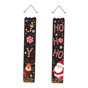Bothyi - Banners De Navidad Al Aire Libre Cartel De Porche Cartel Colgante Banners Para Decoración De Pared Estilo F