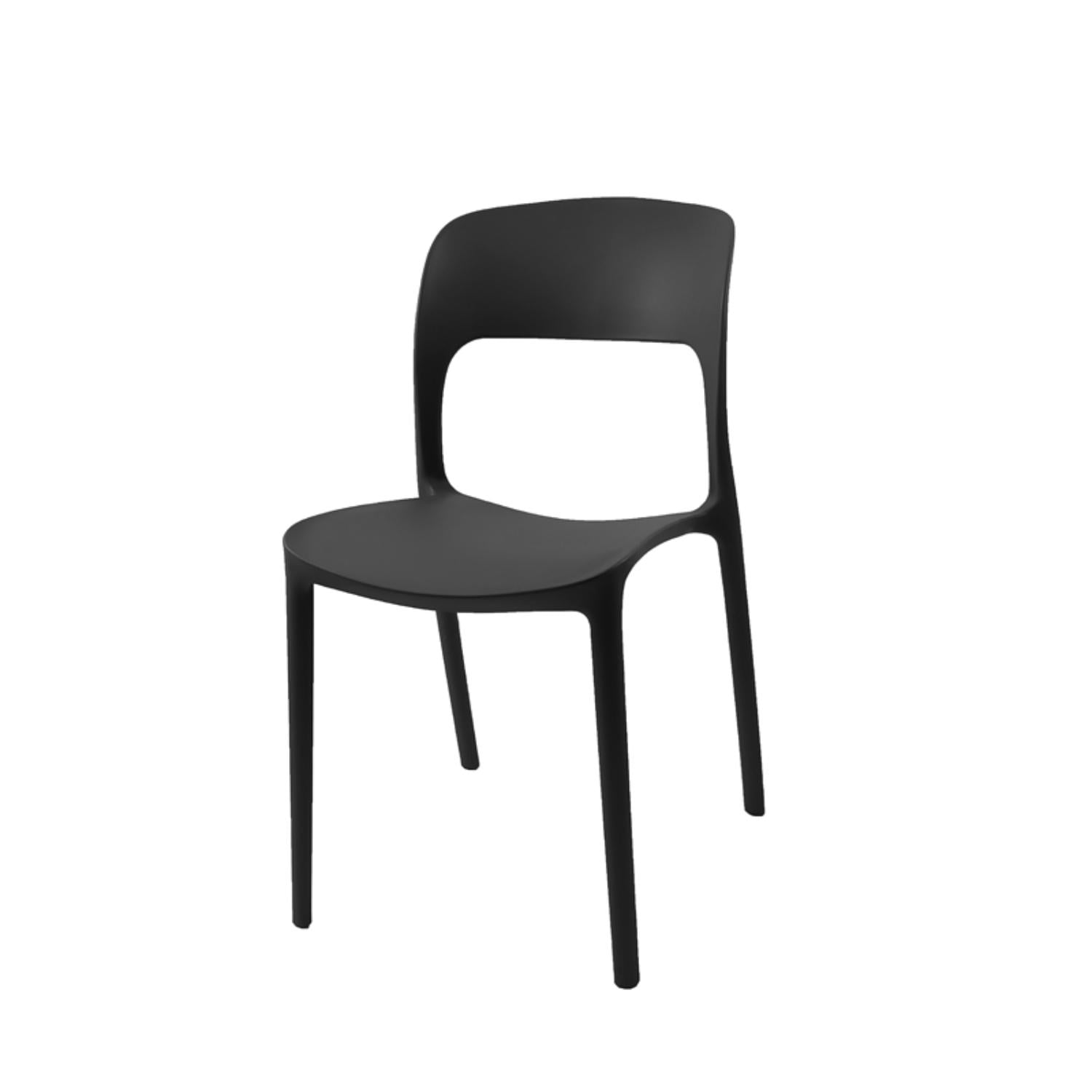 Silla Plástico Apilable Deco Nuremberg Negro Escandinavia Negro Tamaño Único