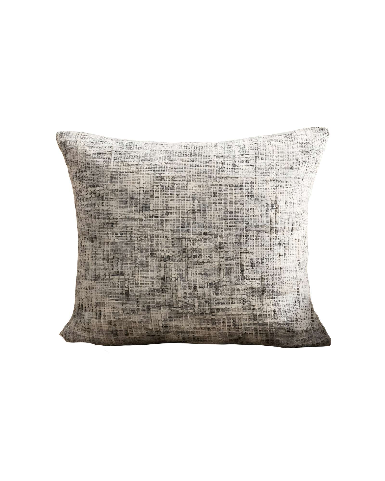 Genérico - Pack De 2 Fundas De Cojin Chenille Gris