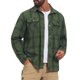 thumbnail image 4 of Camisas de Carga de Trabajo de Pesca de Senderismo con Bolsillos y Mangas Largas a Cuadros para Hombre XL Verde, 4 of 5