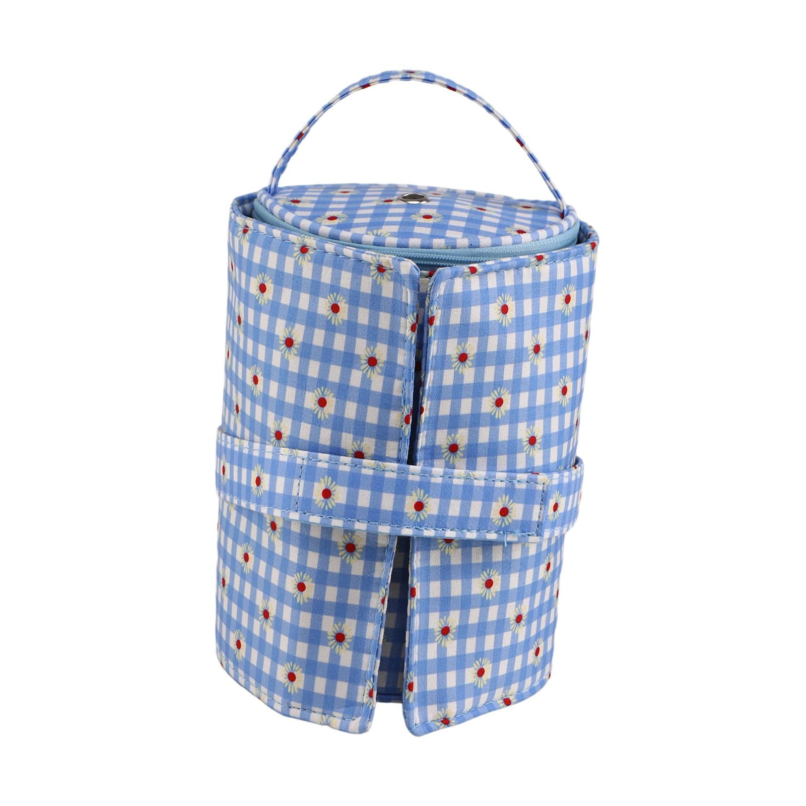 Bothyi - Bolsa De Tejer Con Cierre De Cremallera, Estuche Pequeño, Organizador De Hilo, Amantes De Tejer, Azul