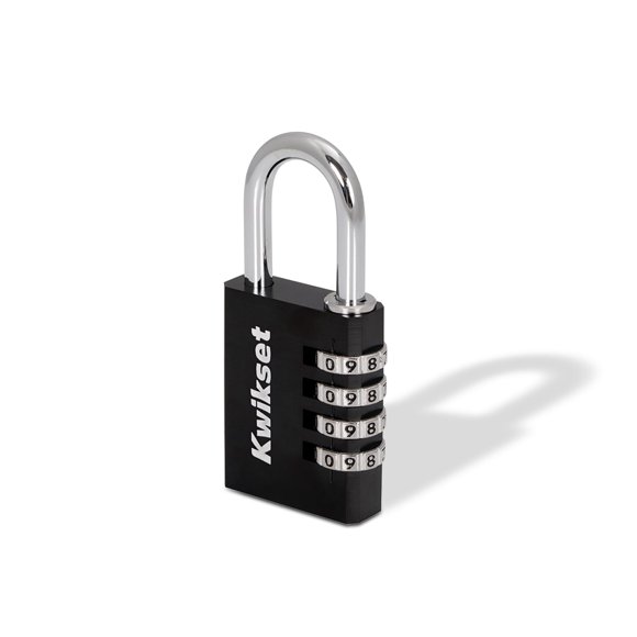 Candado Kwikset de 4 dígitos reprogramable, paquete de 1, negro