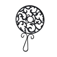 Bothyi - Salvamanteles De Hierro Redondo Salvamanteles De Metal Para Ollas, Sartenes, Platos Para Mesa De Comedor, Encaje Grande