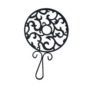 Bothyi - Salvamanteles De Hierro Redondo Salvamanteles De Metal Para Ollas, Sartenes, Platos Para Mesa De Comedor, Encaje Grande