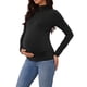 thumbnail image 4 of INSPIRE CHIC Camisetas de Maternidad para Mujeres de Manga Larga Térmica Cuello Alto Capa Base Otoño Invierno Tops de Embarazo Ropa de Mamá L Negro, 4 of 6