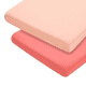 thumbnail image 3 of Set De Sábanas Bajeras De Algodón Jersey Coral (2 Pack) Para Cuna De 70x140 Cm, 3 of 4