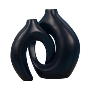 Magideal - Jarrón Geométrico Creativo De Resina Para Decoración Del Hogar, Elegante Y Moderno, Minimalista, Para Mesa De Oficina. Negro