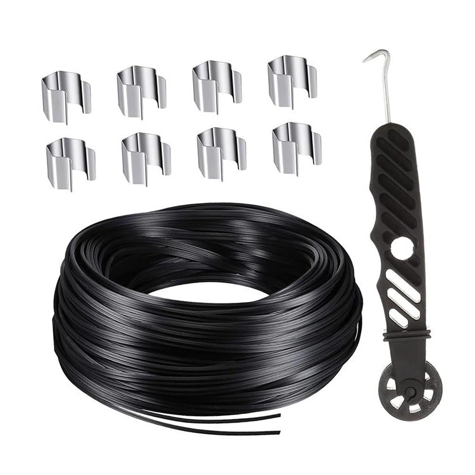 Magideal - Kit De Reparación De Pantalla De Repuesto, 8 Clips, Suministros, Herramientas De Instalación De 49,21 Pies, Estrías De Retención Para Profesionales De