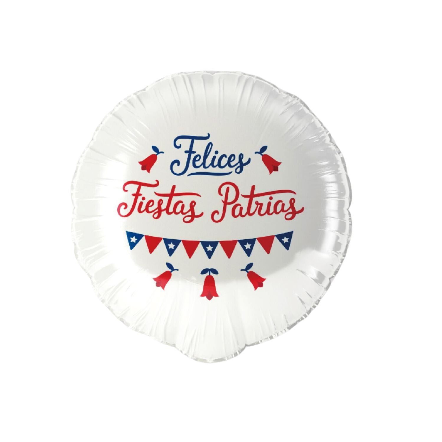 Genérico - Globo 45x45cm Diseño Blanco Feliz 18 Fiestas Patrias