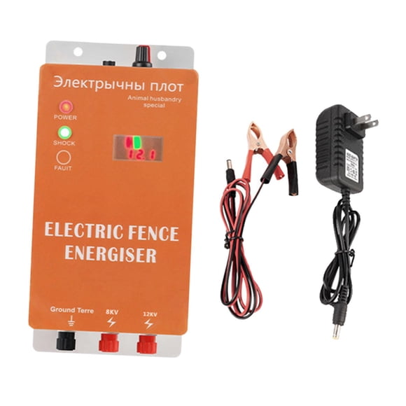 Energizador De Cerca Eléctrica De 5 Km, Cargador Para Cerca De Ganado, Para Jardín, Aves De Corral Y Césped.