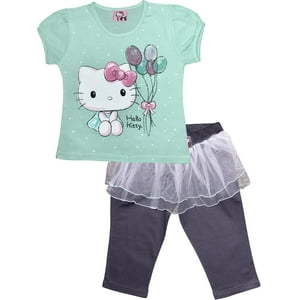 Pijama Niña Hello Kitty Verde 6