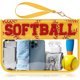 thumbnail image 1 of BuyCard Softball Gifts Makeup Bag with Chenille Letter Patch, 1 of 3