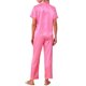 thumbnail image 3 of INSPIRE CHIC Conjuntos de Pijama para Mujer Camisa Abotonada con Pantalones Largos 2 Piezas Ropa de Dormir S Rayas Rosa Rosado, 3 of 6