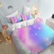 thumbnail image 3 of Purple Unicorn Full Bedding Set for Kids Boys Girls Glitter Galaxy Unicorn Duvet Cover 3 Piece Space Unicorn Comforter Cover, 3 of 5