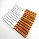 thumbnail image 3 of Cuchillos acero inoxidable cubiertos madera asado pack x12, 3 of 3