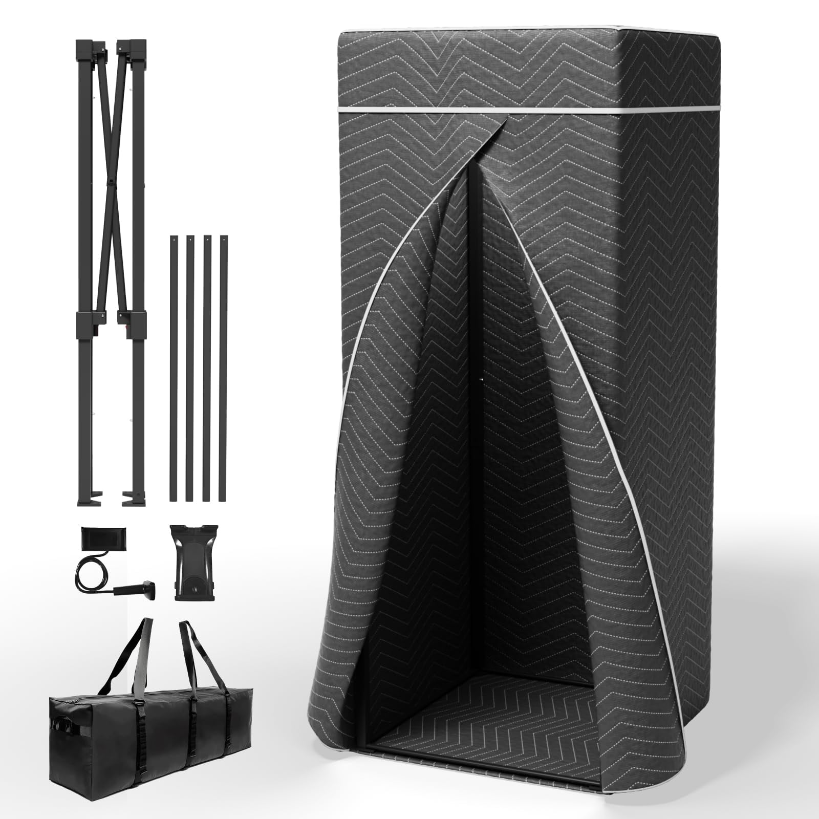 Lunacme - Cabina Vocal Portátil, Cabina De Grabación Para Grabar Voces Sin Eco, Estudio De Grabación Doméstico Completo, Plegable Con Bolsa De Viaje Para Voces En Off, Podcasts Y Música