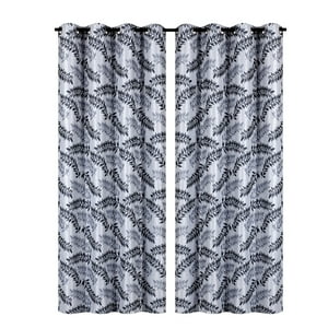 Clems - Pack 2 Cortina Tradicional 100% Blackout Hoja Gris