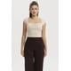 thumbnail image 2 of Polera Mujer Escote Corazón Rib Beige, 2 of 4