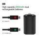 thumbnail image 2 of Batería recargable para control de Xbox One, Xbox One S, control con cable de carga USB., 2 of 5