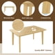 thumbnail image 3 of Rustic Farmhouse DiningTable - Solid Wood Frame, Minimalist Retro Dining Table for Dining Room, Living Room, Natural, 3 of 3
