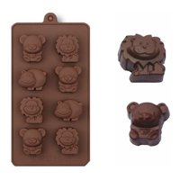 Genérico - Molde Chocolate Molde Chocolate Silicona Oso León Hipopotamo