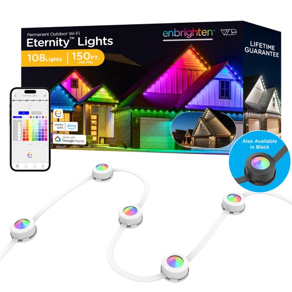 Luces de cadena Enbrighten Vibe Eternity 45,7 m RGBWIC LED