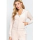 thumbnail image 3 of Chaqueta de Terciopelo de Manga Larga con Capucha y Cierre Color Crema L, 3 of 5