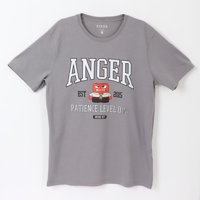 Polera Manga Corta Adulto Gris Ira Intensamente Pixar Disney