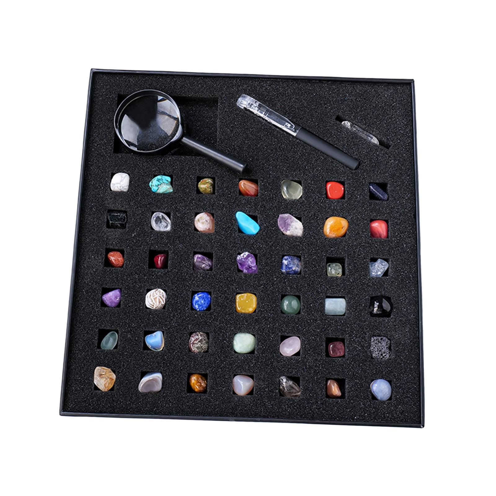 Bothyi - Educación Mineral Set Learning Rock Collection Para Niños Adultos Niños
