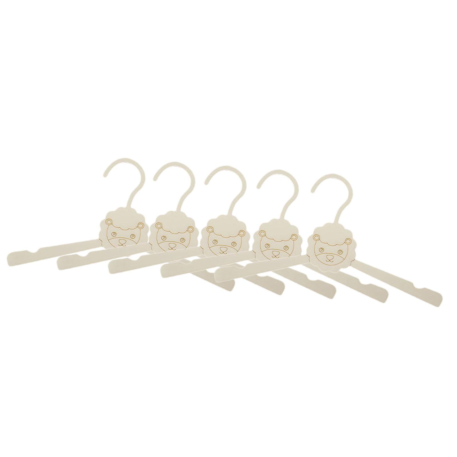 Magideal - 5 Perchas Para Bebé Con Muescas En Los Hombros. Diseño Compacto Que Ahorra Espacio, Ideal Para La Habitación De Los Niños, Ropa De Gato, Paños Y Toall León