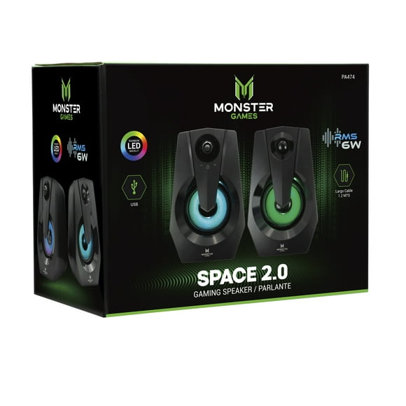 Pa474 Parlante Monster Games Space 2.0 OPEN BOX