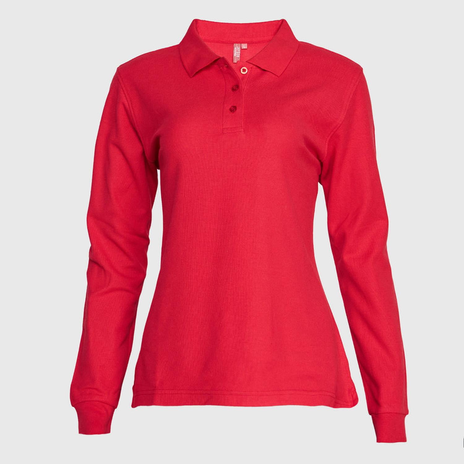 Jayson - Polera Pique Mujer 80/20 M/l Rojo Xxl