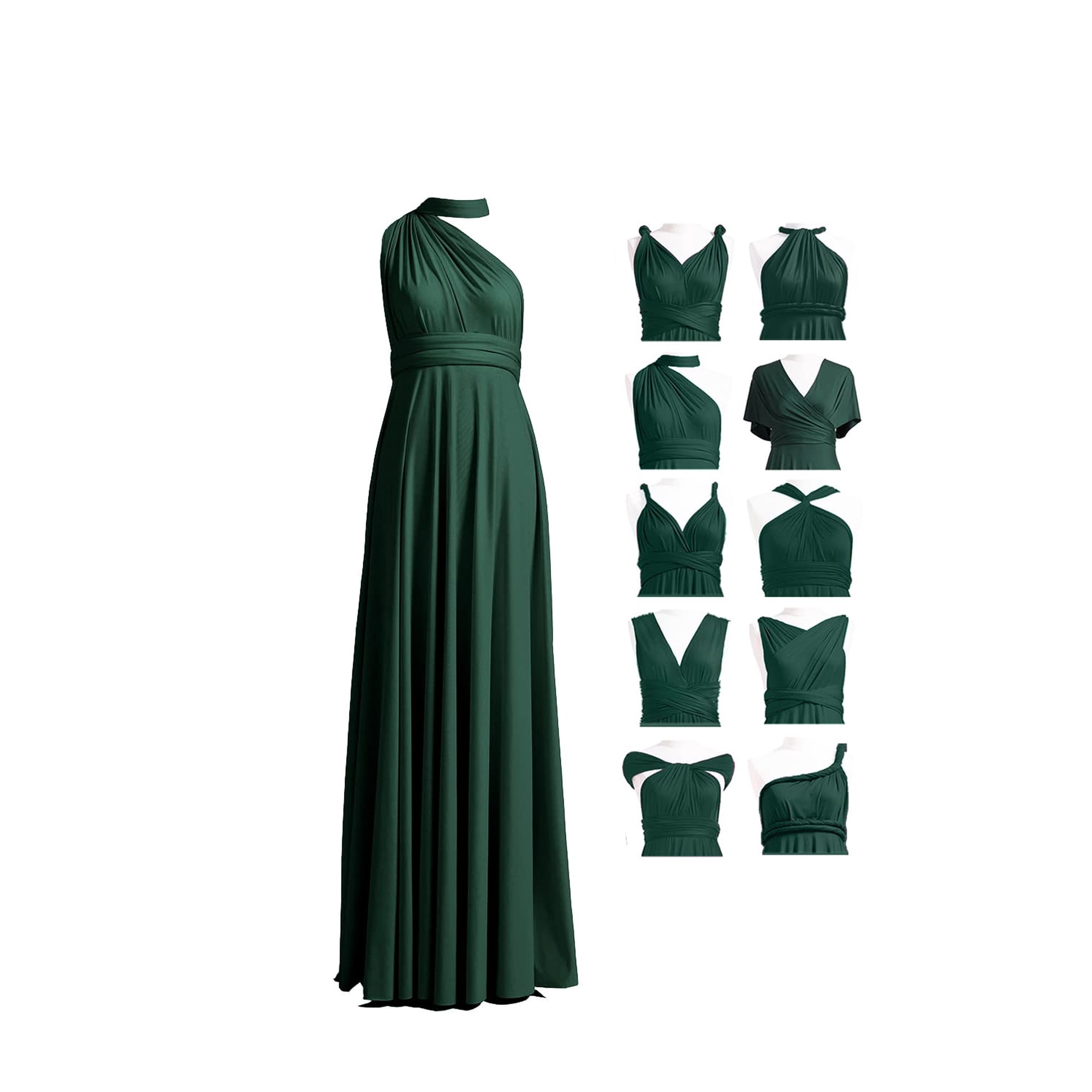 72styles - Vestido 72 Estilos Infinity Con Bandeau Convertible Para Dama De Honor