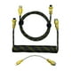 thumbnail image 2 of Bobina Tipo C Cable Para Teclado Mecánico Resorte Espiral Cable Negro 3 Uds, 2 of 5