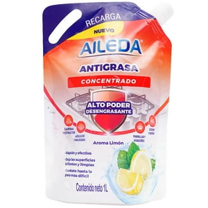 Desengrasantes Aileda Antigrasa Doypack - Unidad 1L Limón