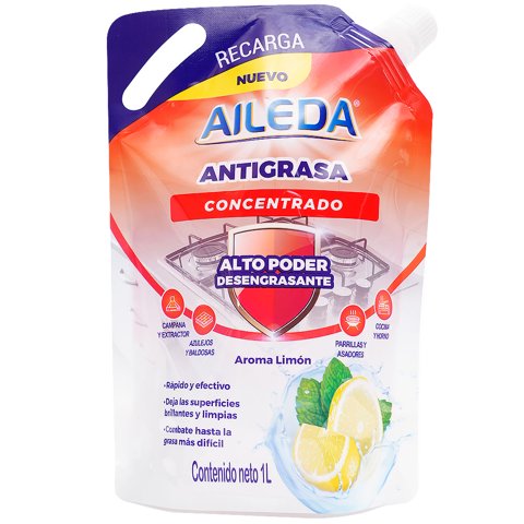 Desengrasantes Aileda Antigrasa Doypack - Unidad 1L Limón