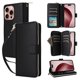 thumbnail image 3 of Funda Cartera con Cremallera y Correa para iPhone 16 Pro Soporte y Tarjetero Negro, 3 of 6